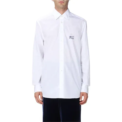 Spread Collar Shirt with New Logo , male, Sizes: M - ETRO - Modalova