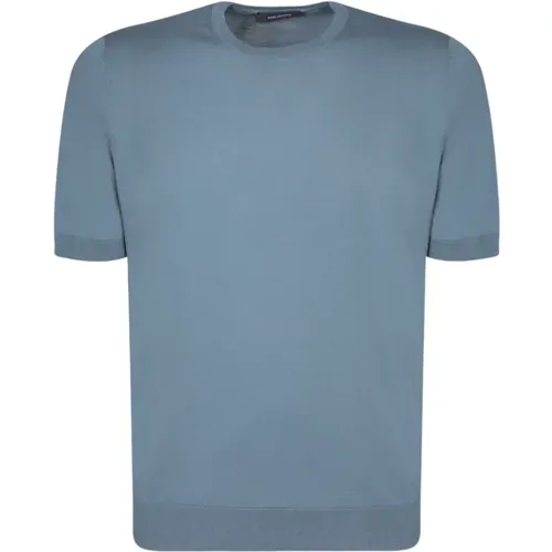 Cotton Roundneck T-Shirt Regular Fit , male, Sizes: M - Tagliatore - Modalova