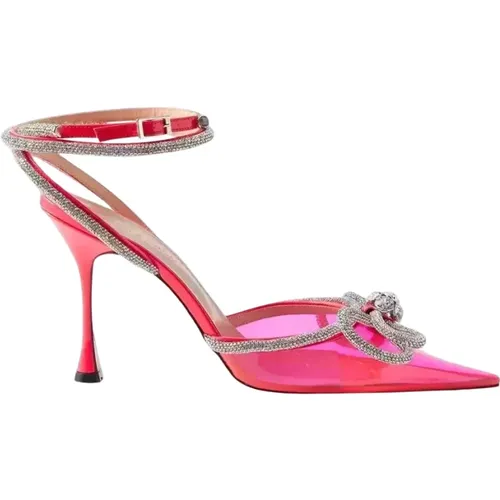 Neon PVC Double Bow Stilettos , female, Sizes: 6 1/2 UK, 4 1/2 UK - Mach & Mach - Modalova