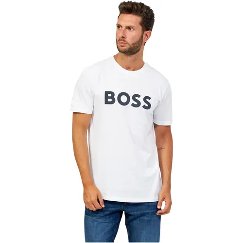 Boss T-Shirts und Polos Weiß , Herren, Größe: 6XL - Hugo Boss - Modalova