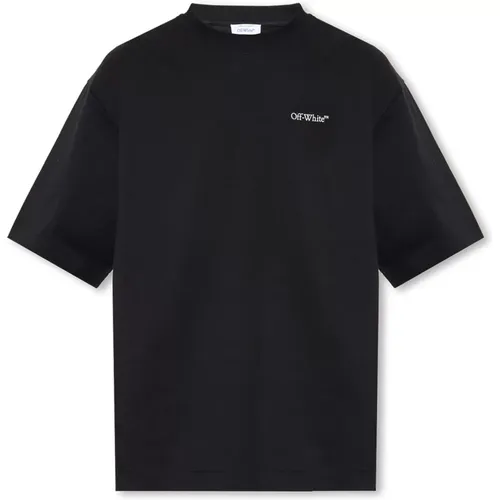 T-shirt with logo , male, Sizes: M, XL, XS - Off White - Modalova