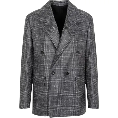 Leather Jacket Prince of Wales , female, Sizes: 2XS - Bottega Veneta - Modalova