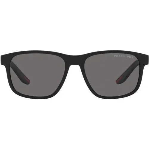 Polarized Linea Rossa Sunglasses , unisex, Sizes: 56 MM - Prada - Modalova