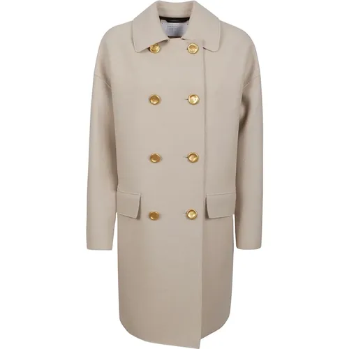 Wool Coat with Golden Buttons , female, Sizes: 2XS - Harris Wharf London - Modalova