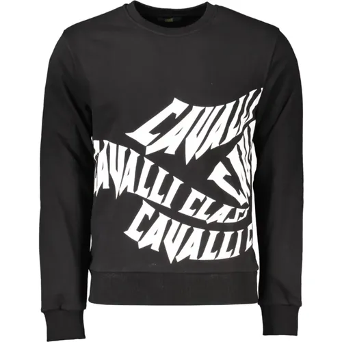 Cotton Sweater, Long-Sleeved, Regular Fit , male, Sizes: XL, S, L, M, 2XL - Cavalli Class - Modalova