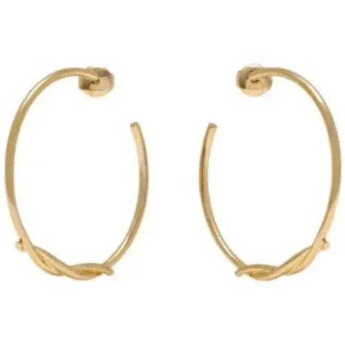 Pre-owned Gold earrings , female, Sizes: ONE SIZE - Cartier Vintage - Modalova