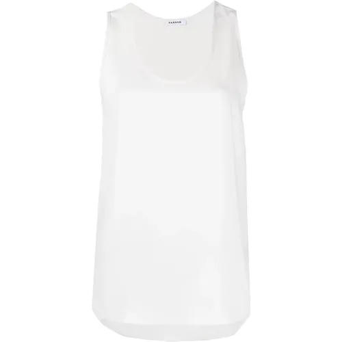 Cream Top with Short Sleeves , female, Sizes: XL, L, M, S - P.a.r.o.s.h. - Modalova
