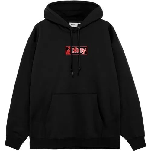 Half Icon Fleece Sweatshirt , male, Sizes: M, S, L - Obey - Modalova