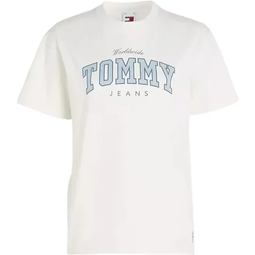 Varsity Lux T-shirt , Damen, Größe: L - Tommy Hilfiger - Modalova