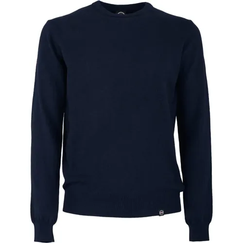 Blauer Pullover Basic Rundhalsausschnitt Stil , Herren, Größe: 2XL - Colmar - Modalova