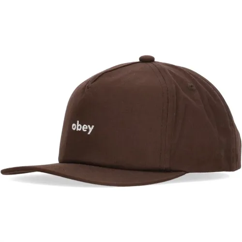 Flat Visor Snapback Cap , male, Sizes: ONE SIZE - Obey - Modalova