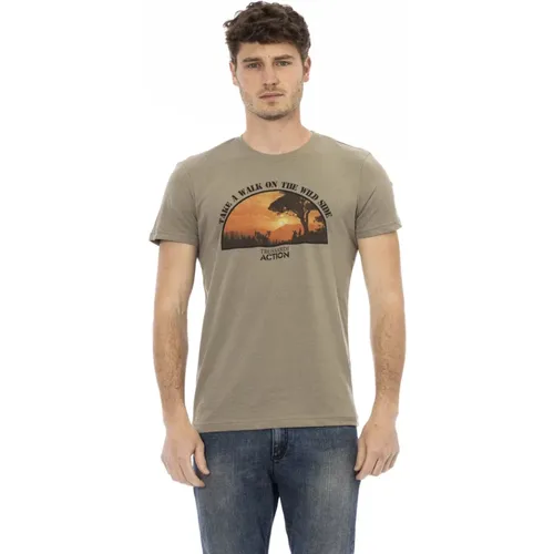 Kurzarm Rundhals T-Shirt , Herren, Größe: 2XL - Trussardi - Modalova