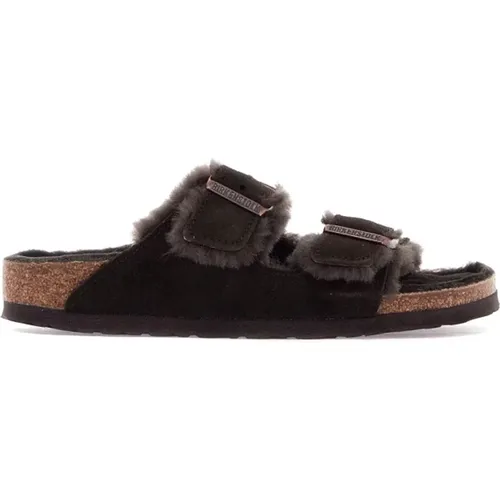 Shearling Arizona Slides , Herren, Größe: 43 EU - Birkenstock - Modalova