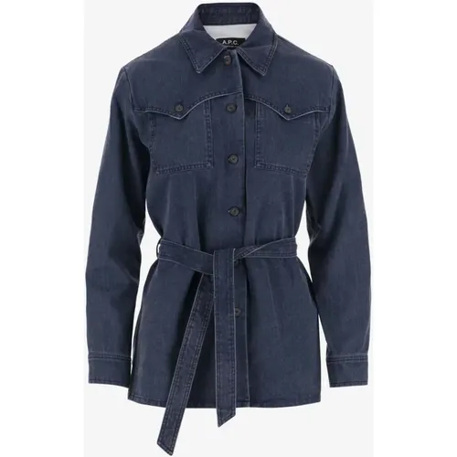 Denim Jacke , Damen, Größe: S - A.P.C. - Modalova