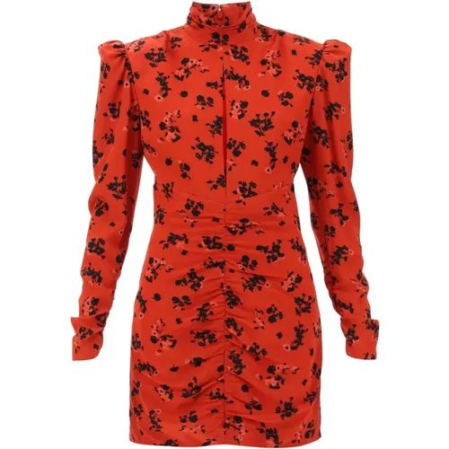 Floral High Neck Mini Dress , female, Sizes: XS - Alessandra Rich - Modalova