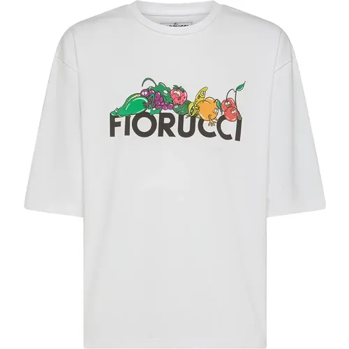 Fruit Print Logo T-shirt , male, Sizes: M, S - Fiorucci - Modalova