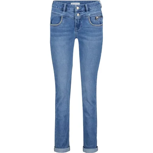 Sienna 1 Zip Jeans mit Bestickten Vordertaschen - Red Button - Modalova