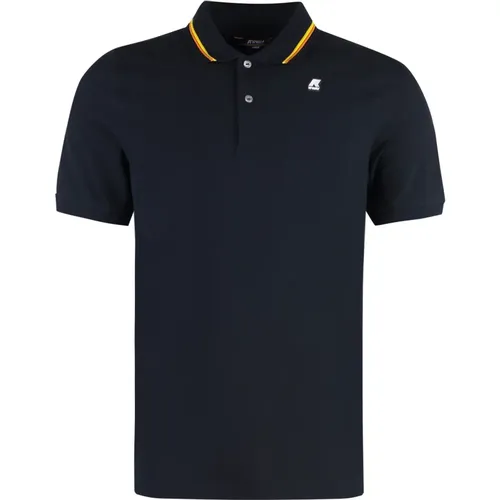 Baumwoll-Polo-Shirt mit Logo-Patch , Herren, Größe: 3XL - K-way - Modalova