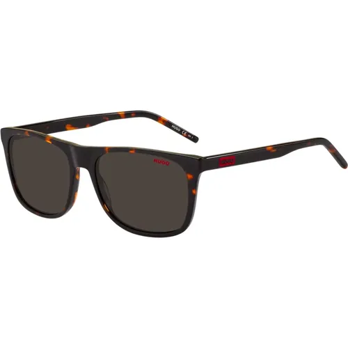 Stylish Sunglasses in Dark Havana/ Grey , male, Sizes: 56 MM - Hugo Boss - Modalova