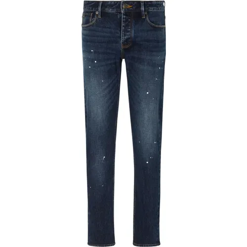 Denim Blau 5-Pocket Jeans , Herren, Größe: W33 - Emporio Armani - Modalova