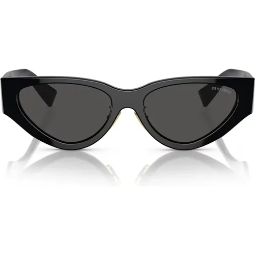 Trendige Cat-Eye Sonnenbrille mit dunkelgrauen Gläsern - Miu Miu - Modalova