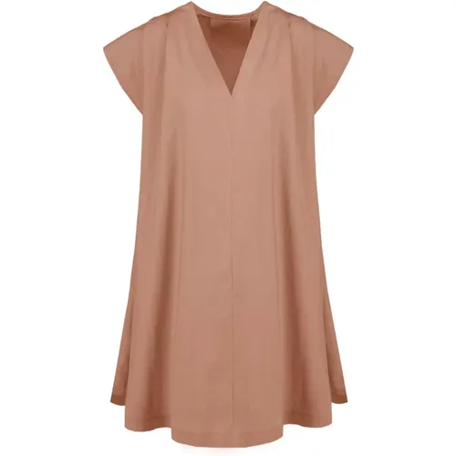 V-neck Comfy Dress with Pockets , female, Sizes: M, L, S - BomBoogie - Modalova