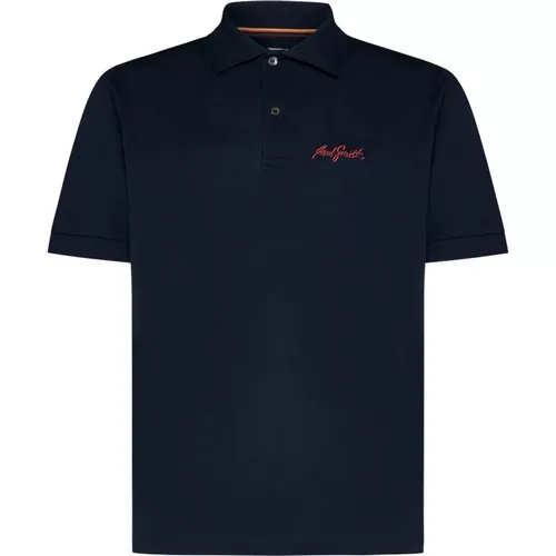 Navy Polo Shirt Embroidered Logo , male, Sizes: XL, L, M - PS By Paul Smith - Modalova