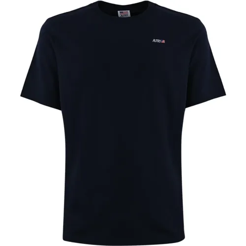 Herren Logo T-Shirt - Slim Fit, Blau , Herren, Größe: L - Autry - Modalova