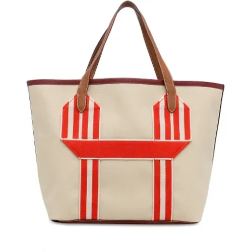 Pre-owned Canvas handbags , female, Sizes: ONE SIZE - Hermès Vintage - Modalova