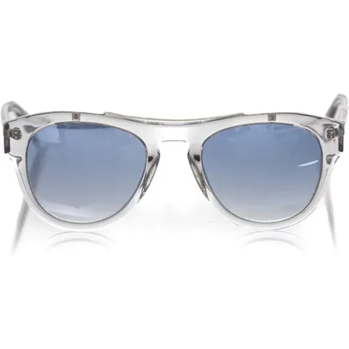 Wayfarer-Sonnenbrille mit transparentem Profil und blauer Verlaufslinse - Frankie Morello - Modalova