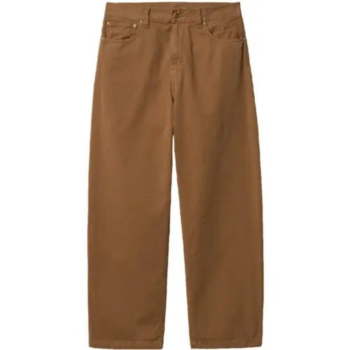 Logo Baumwollhose mit Knopf- und Reißverschluss , Herren, Größe: W29 - Carhartt WIP - Modalova