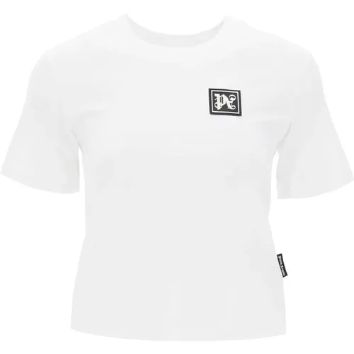 Ski Club T-Shirt mit Monogramm-Patch , Damen, Größe: XS - Palm Angels - Modalova