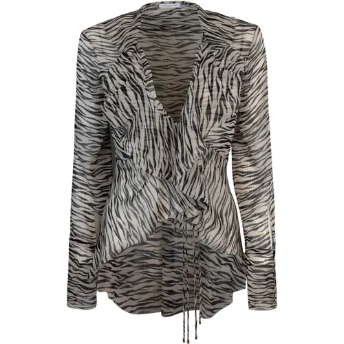 Zebra Muster Bluse für Damen , Damen, Größe: XS - PATRIZIA PEPE - Modalova