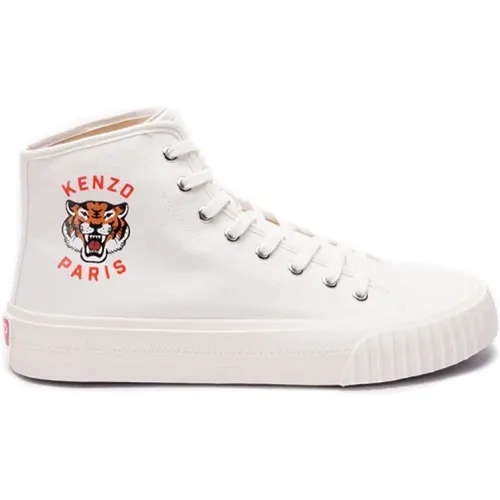 Weiße Foxy High-Top Sneakers , Herren, Größe: 43 EU - Kenzo - Modalova