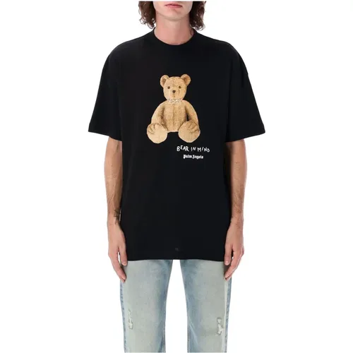 Bear in Mind T-shirt Brown , male, Sizes: L - Palm Angels - Modalova