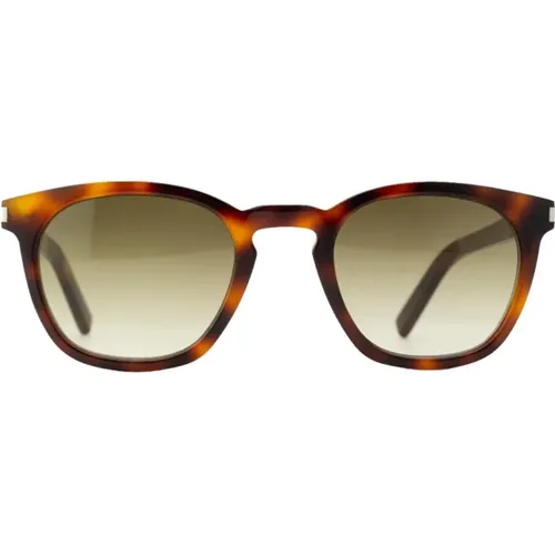 Square Acetate Sunglasses Tortoise , unisex, Sizes: 49 MM - Saint Laurent - Modalova