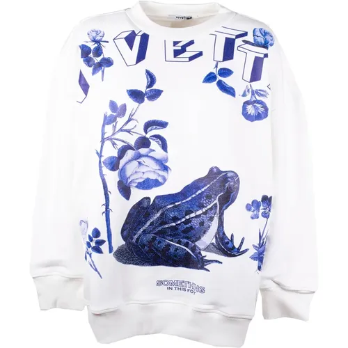 Frog Sweatshirt , female, Sizes: M, S, XS - Vivetta - Modalova