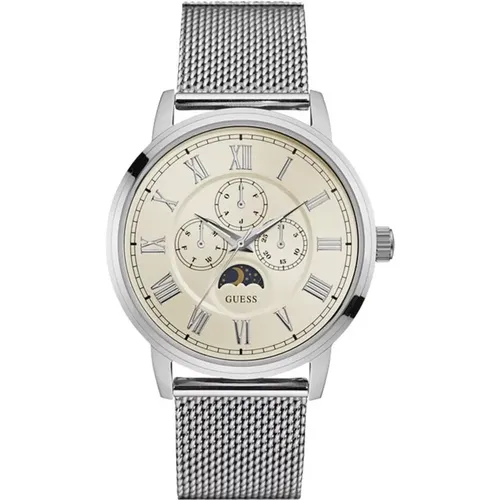 Klassische Silber Stahl Uhr Guess - Guess - Modalova