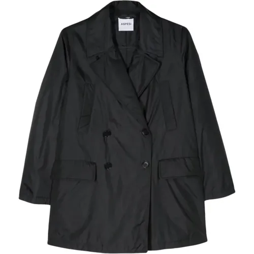 Stilvoller Nero Overcoat für Männer , Damen, Größe: XS - Aspesi - Modalova