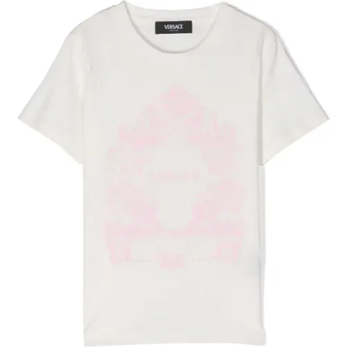 Cartouche Kids Print T-shirt - Versace - Modalova