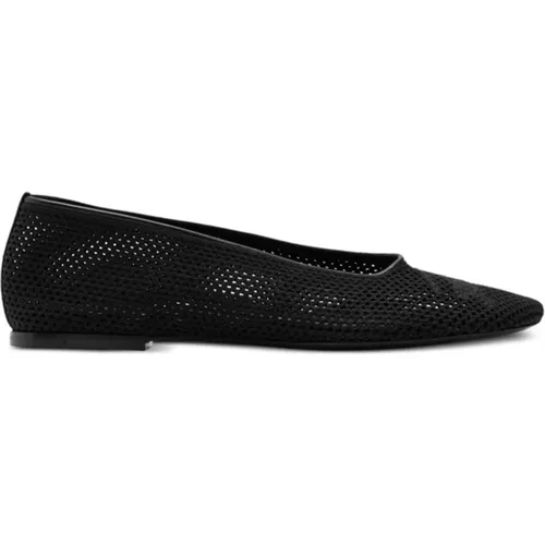 Schwarze Mesh Slip-On Schuhe , Damen, Größe: 37 EU - Burberry - Modalova