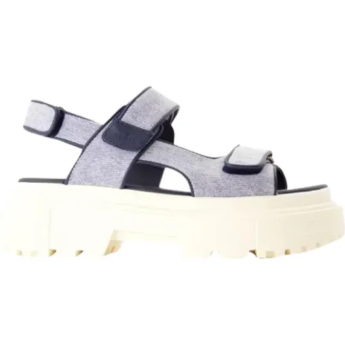 Baumwolle sandals , Damen, Größe: 39 EU - Hogan - Modalova