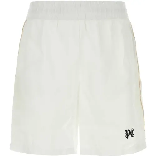 Linen Bermuda Shorts, Stylish Upgrade for Men , male, Sizes: M, S - Palm Angels - Modalova