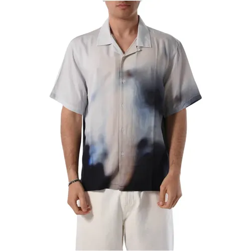 Locker geschnittenes Rayon-Hemd , Herren, Größe: S - HUF - Modalova