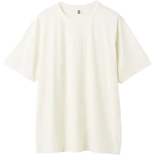 Besticktes Loose-Fit Baumwoll-T-Shirt , Damen, Größe: S - By Malene Birger - Modalova