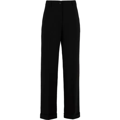 Schwarze Hose Modell 0120 2088 , Damen, Größe: M - Aspesi - Modalova