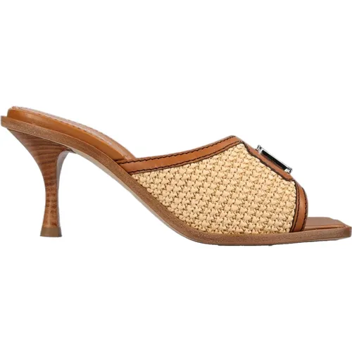 Braune Sandale - Regular Fit - Geeignet für Warmes Klima - Leder 50% - Andere Fasern 50% , Damen, Größe: 38 1/2 EU - Dsquared2 - Modalova