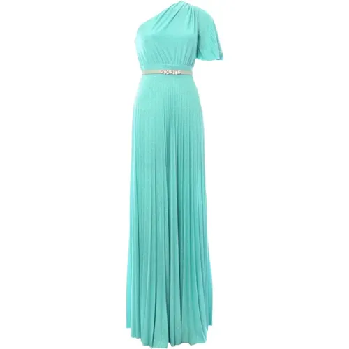 Elegant Plissé Dress with Lurex® Details , female, Sizes: S/M - Liu Jo - Modalova