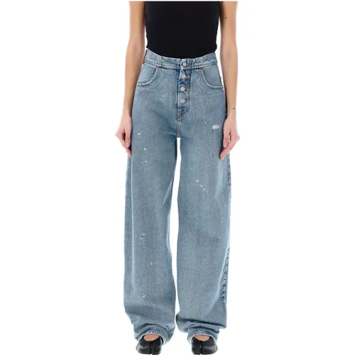 Light Loose-Fit Denim Jeans , female, Sizes: W27, W26 - MM6 Maison Margiela - Modalova