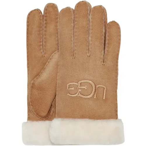 Schaffell bestickte Handschuhe , Damen, Größe: L - Ugg - Modalova